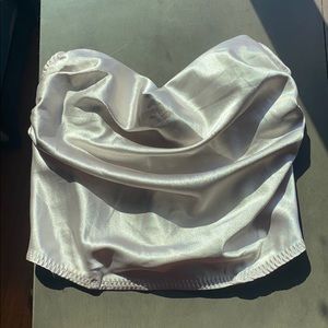 “Higher Love” Silver Crop Top